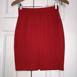 Red H&M pencil skirt